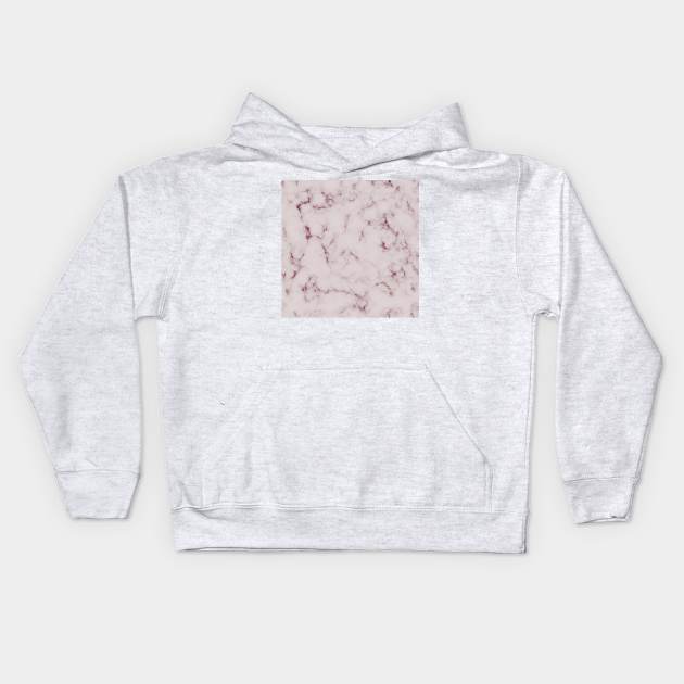 Soft pink marble Kids Hoodie by Pressia